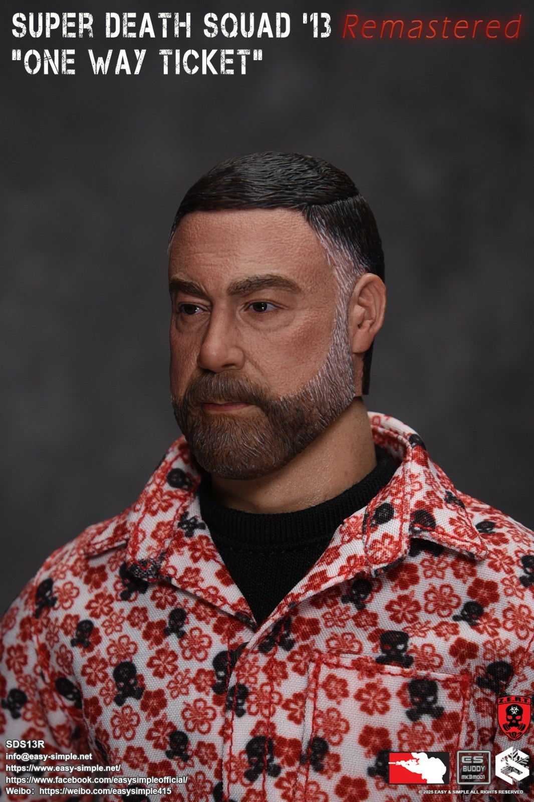 1:6 Easy & Simple ZERT Super Death Squad One Way Ticket Male Head Sculpt