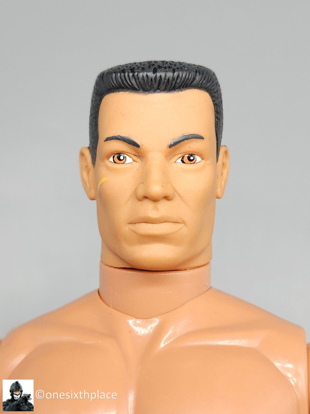 1:6 scale Hasbro GI Joe 1996 Male Body Black Flattop Hair Brown Eyes 12" Figure