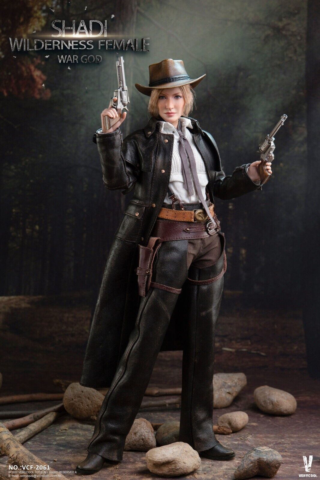 1:6 scale Very Cool Shadi Wilderness Female Cowboy Blue Plaid Scarf 12" Figures