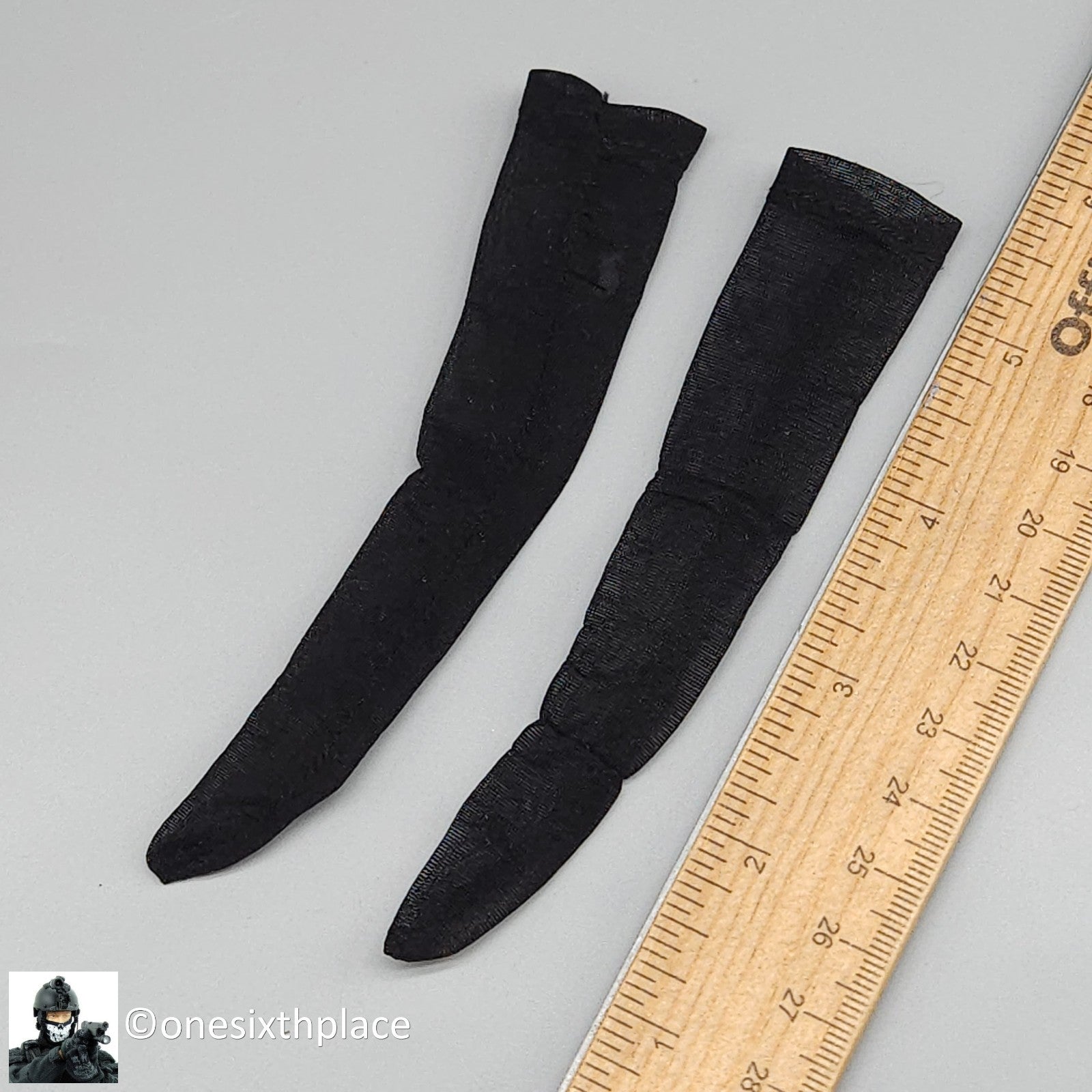 1:6 Very Cool Female Black Knee High Stockings Torn for 12" Figures