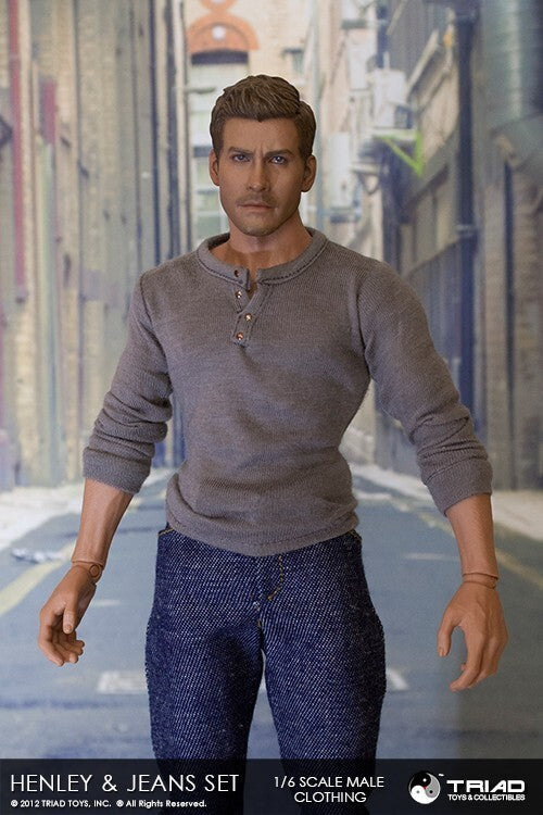 1:6 scale Triad Toys Mens Blue Jeans Pants for 12" Figures