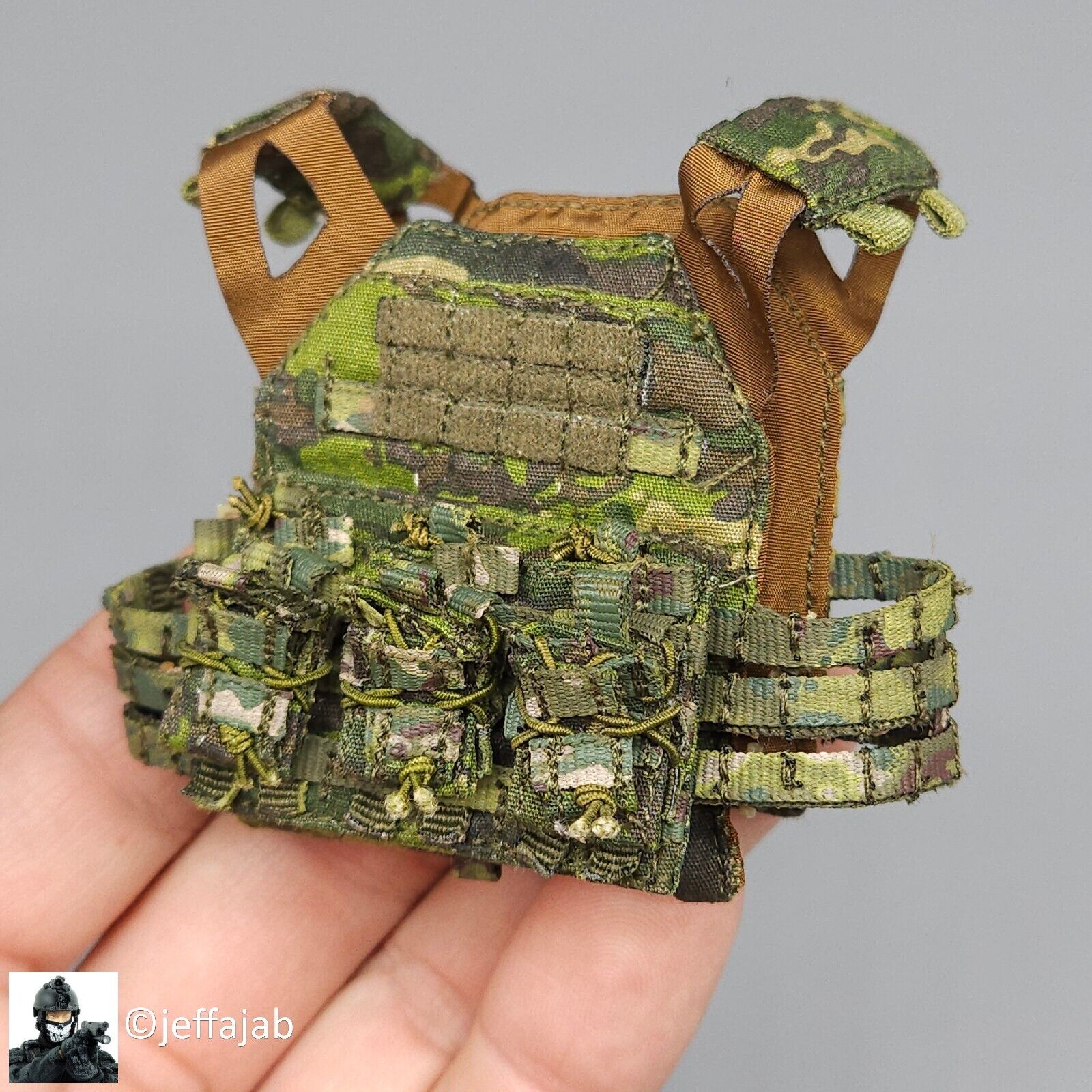 1:6 Flagset DEVGRU Jungle Dagger Multicam Tropic Camo Plate Carrier 12" Figures