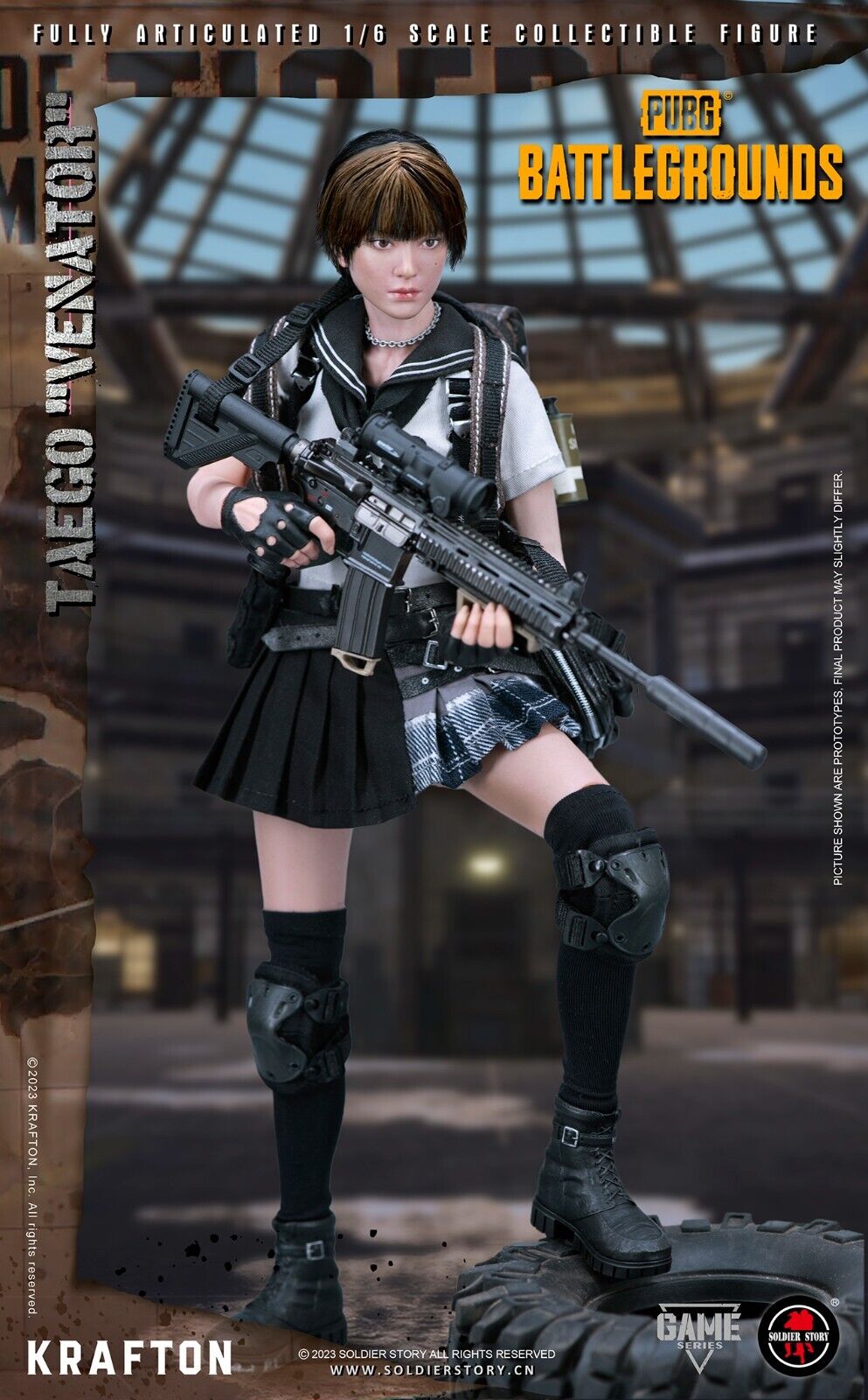 1:6 Soldier Story PUBG Battlegrounds Taego Female School Girl Shirt