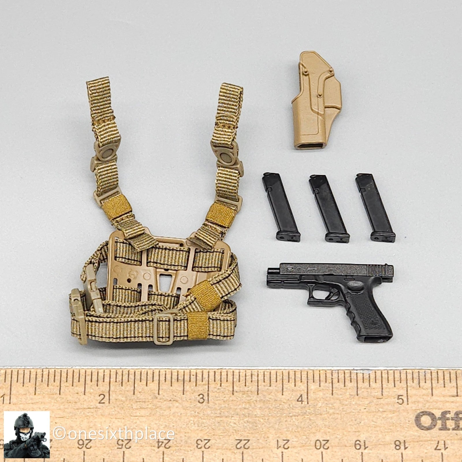 1:6 Easy & Simple Russian Special Operations Forces SSO Pistol w/ Tan Holster