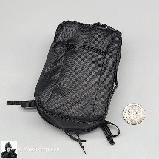 1:6 scale Easy & Simple Coalition Forces Black Backpack for 12" Figure 26065SC