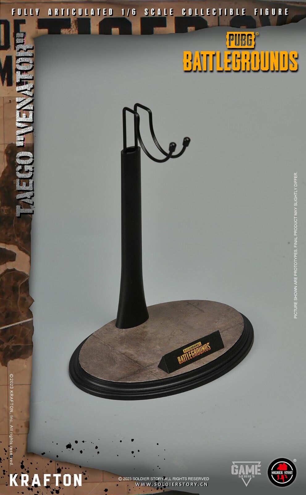 1:6 Soldier Story PUBG Battlegrounds Female Taego Figure Display Stand