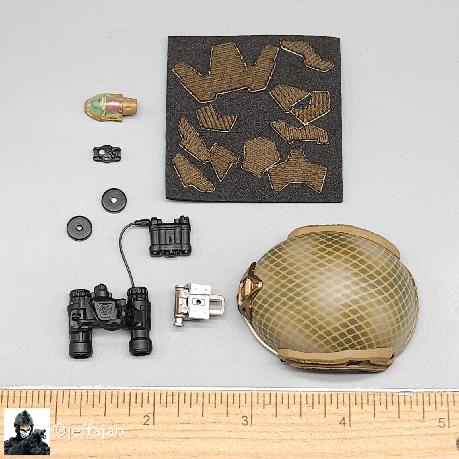 1:6 scale Easy & Simple Special Forces Helmet w/ NVG for 12" Figures