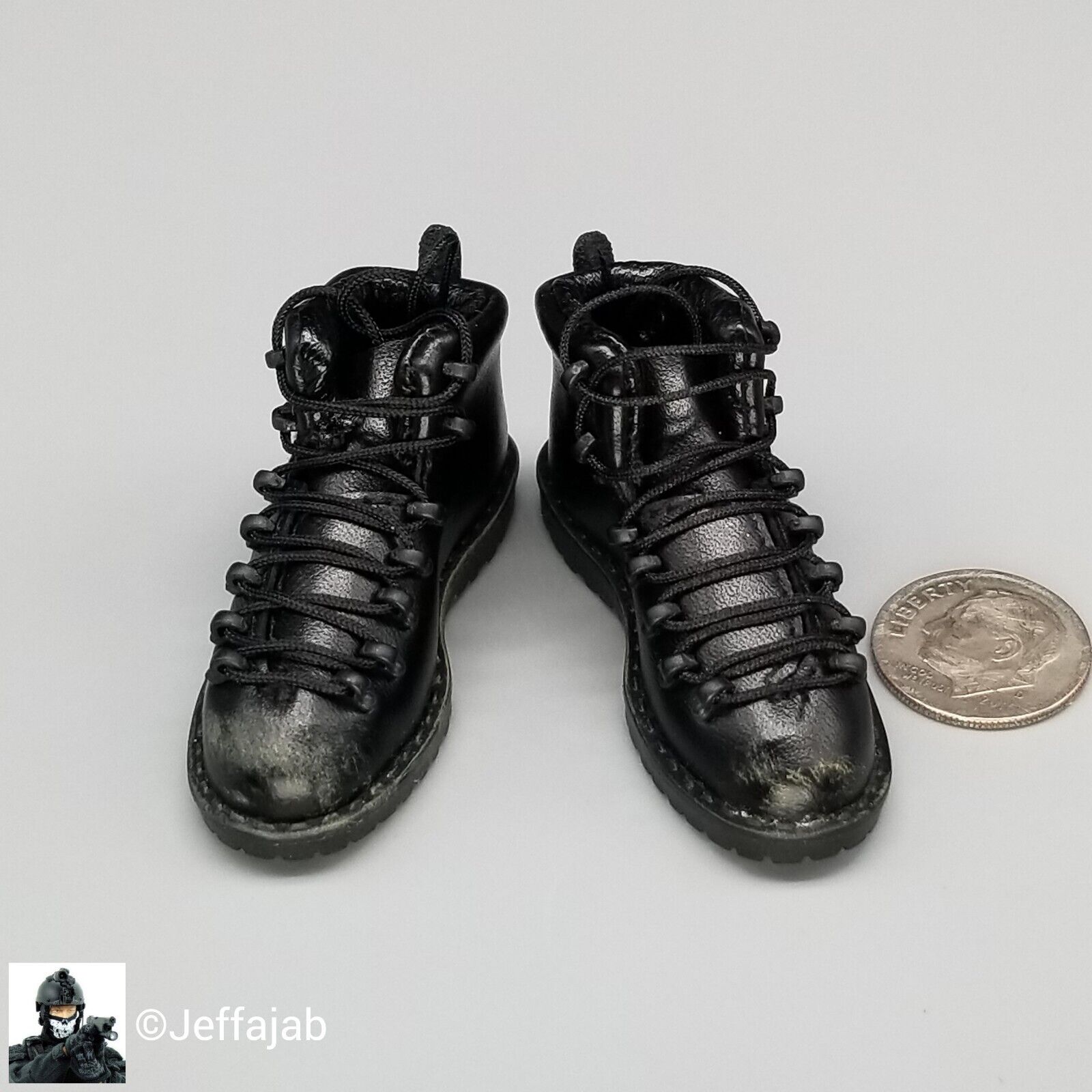 1:6 Easy & Simple PMC Urban Operation Sniper Black Hiking Boots 12" Figures