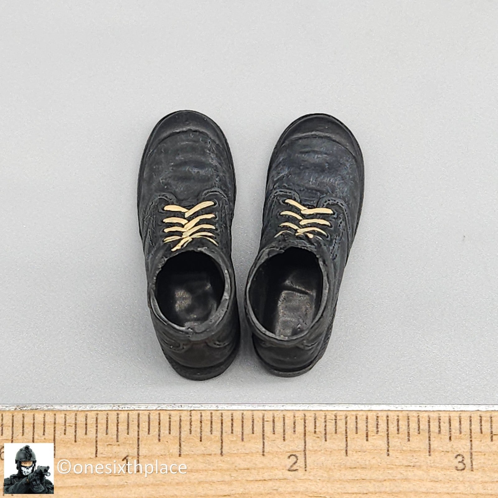 1:6 21C Century Toys Female Black Tactical Boots (Foot Type) for 12" Figures