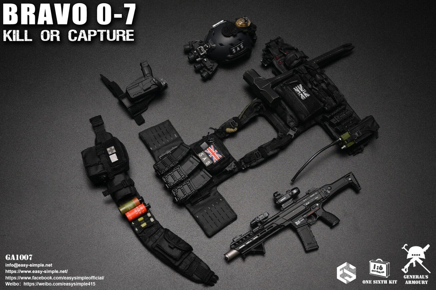 1:6 General's Armoury Bravo 0-7 Kill Or Capture Breaching Hammer for 12" Figures