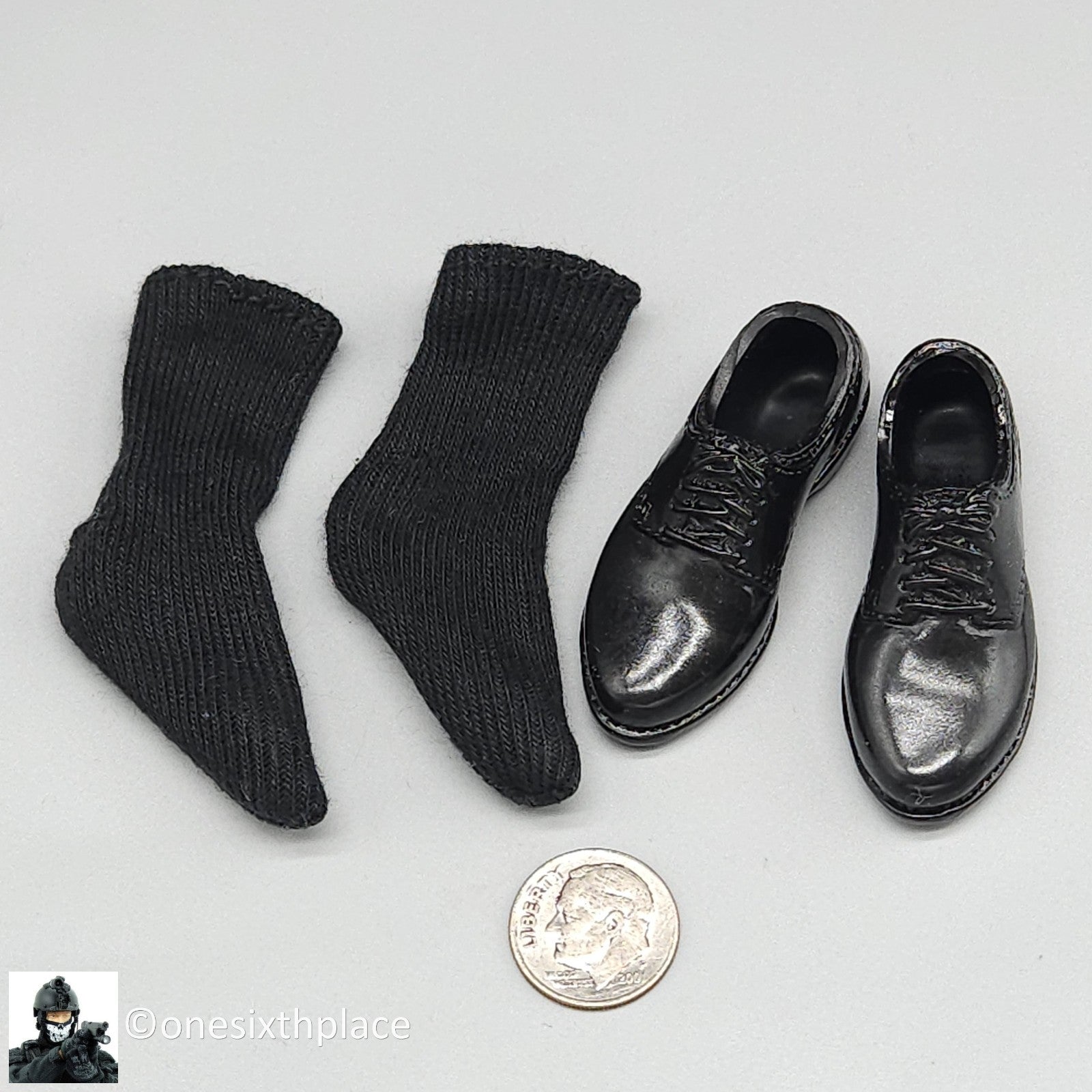 1:6 21st Century Toys America's Finest Police Black Shoes & Socks for 12" Figure