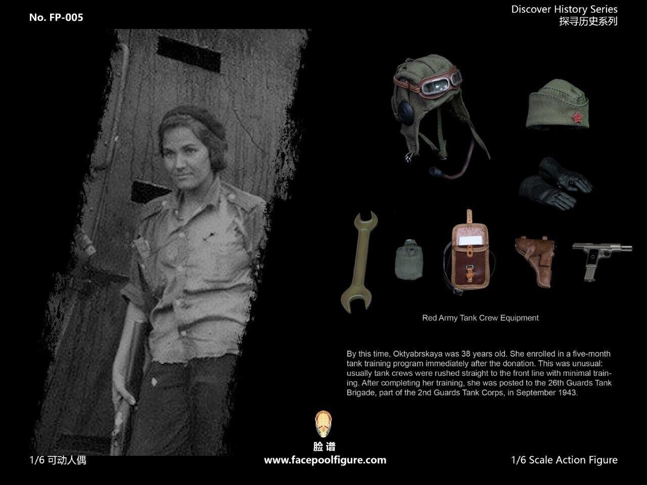 1:6 FacePoolFigure WWII Female Russian Tanker Canteen for 12" Figure FP-005A