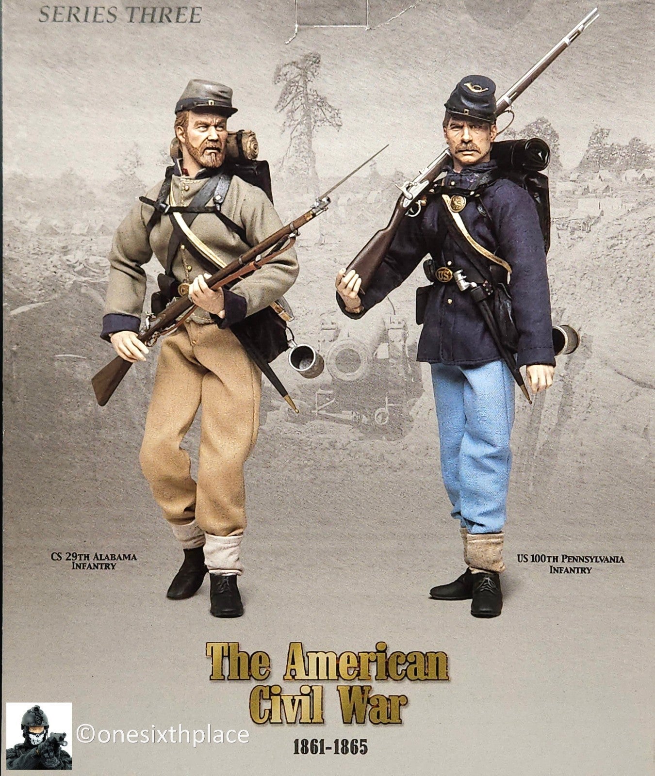 1:6 scale Sideshow Civil War 29th Alabama Infantry Cartridge Box for 12" Figures