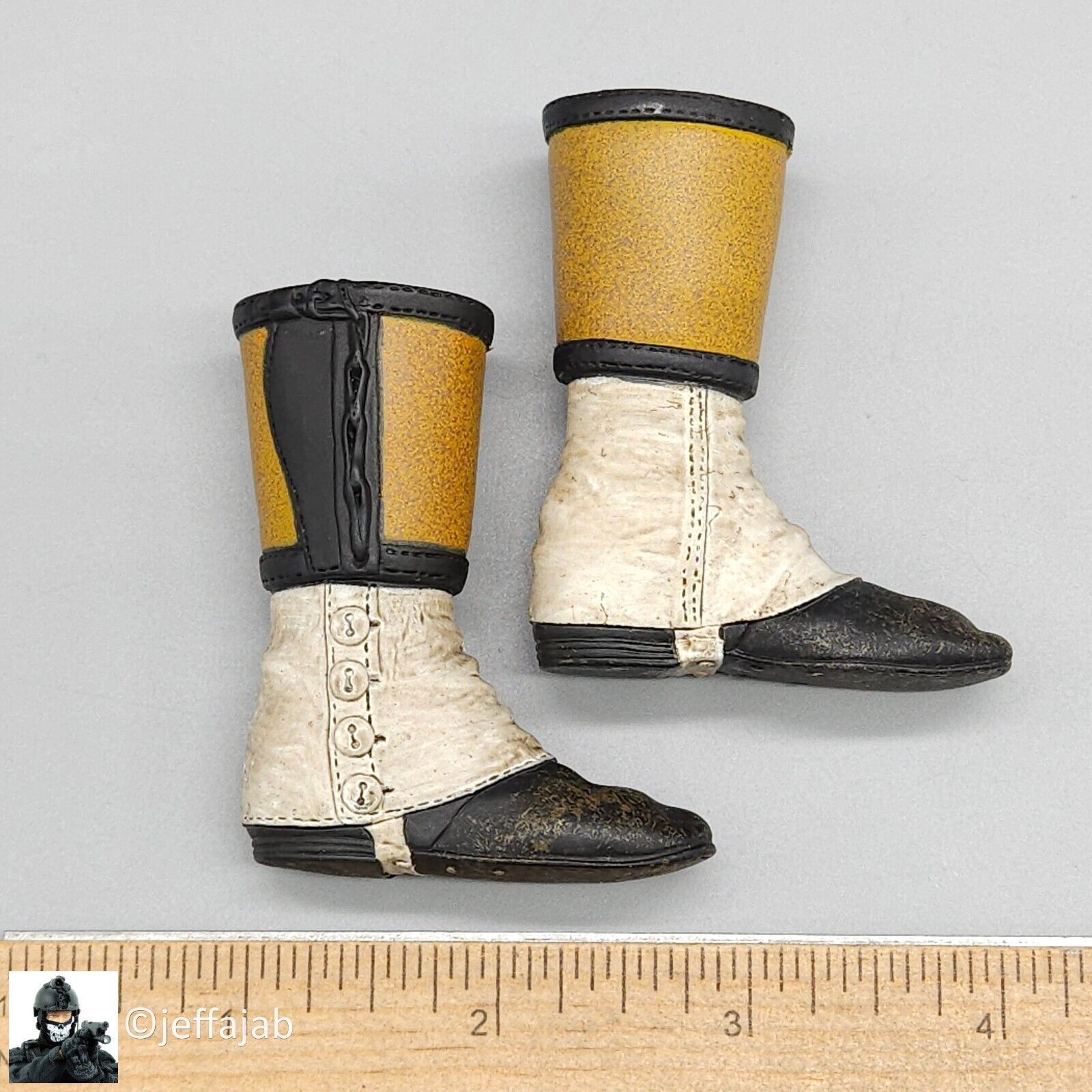 1:6 scale Sideshow Civil War Union Zouave Infantry Boots for 12" Figure