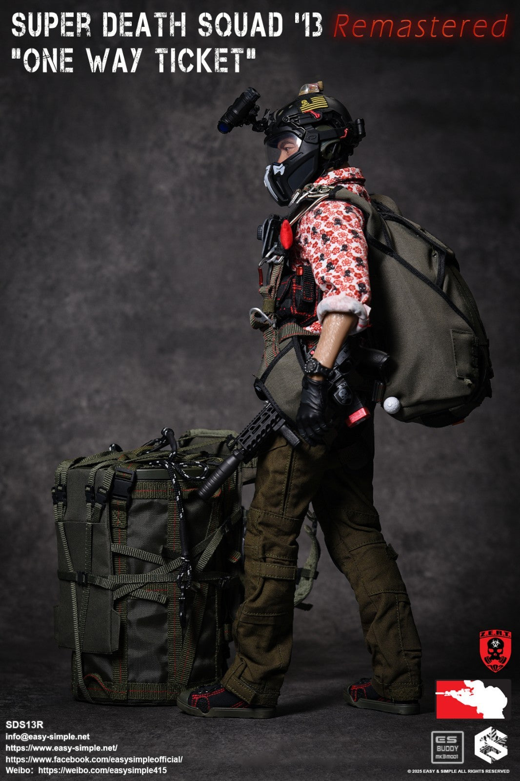 1:1 scale Easy & Simple ZERT Super Death Squad One Way Ticket Bomb w/ Backpack