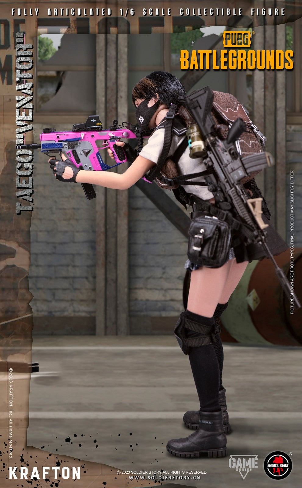 1:6 scale Soldier Story PUBG Battlegrounds Female Black Boots (Peg Type)