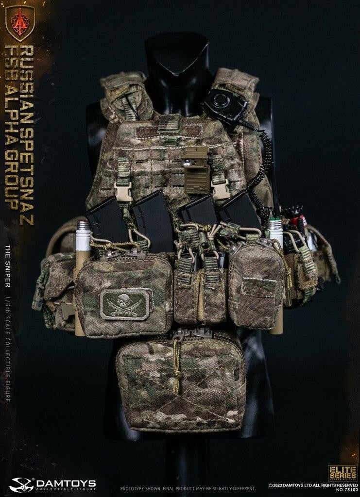 1:6 scale DamToys Russian Spetsnaz FSB ALPHA Group Sniper 12" Figure 78100