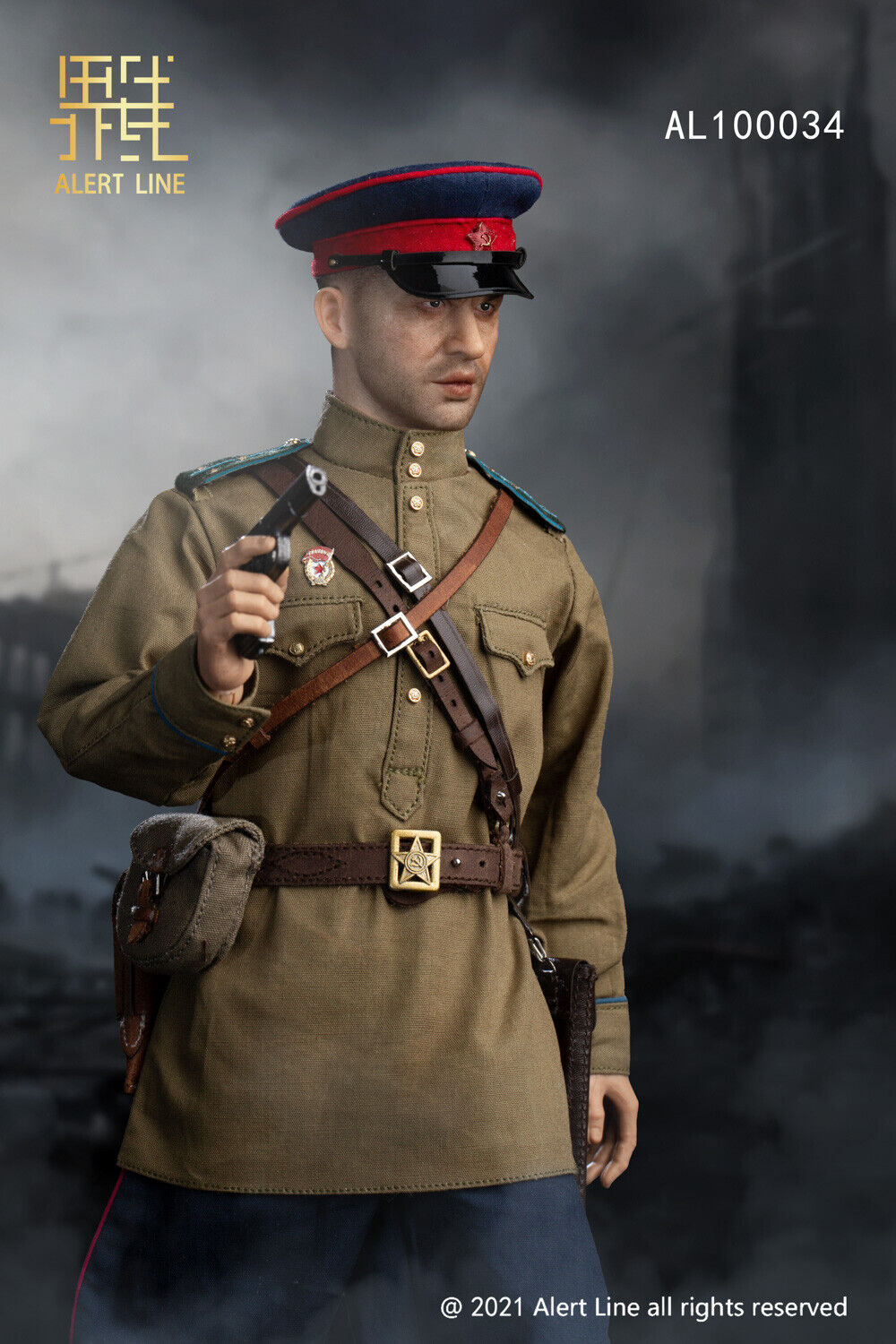 1:6 scale Alert Line WWII Soviet NKVD Officer Shirt Captain Rank for 12" Figures