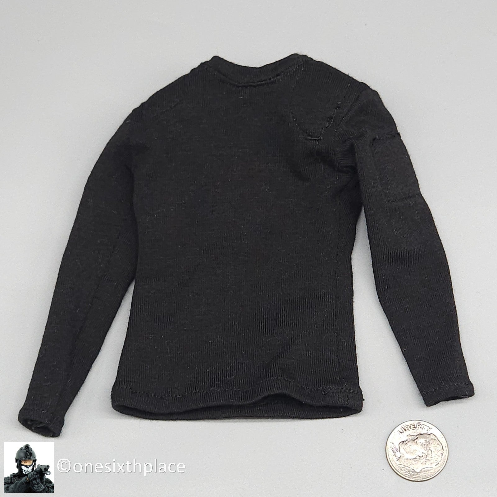 1:6 scale Ujindou Operation Eagle Claw Mens Black Padded Shirt for 12" Figures