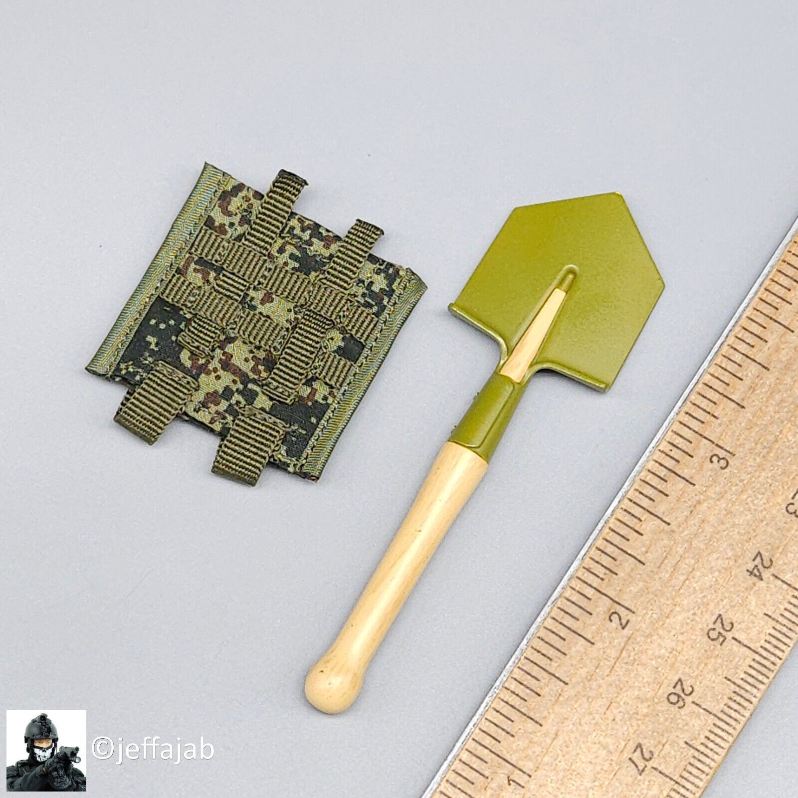 1:6 DamToys Russian Motorized Rifle Brigade Shovel w/ Camo Pouch for 12" Figures