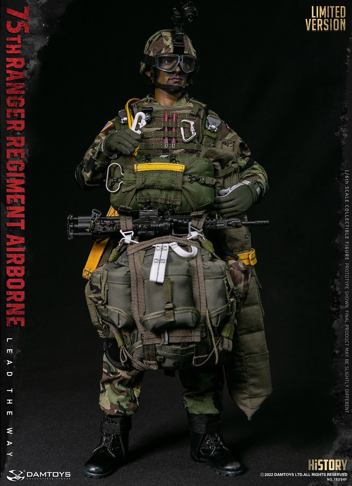 1:6 scale DamToys 75th Ranger Regiment Airborne ALICE Backpack for 12" Figures