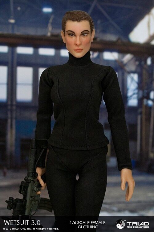 1:6 Triad Toys Female Black Wetsuit 3.0 for 12" Figures