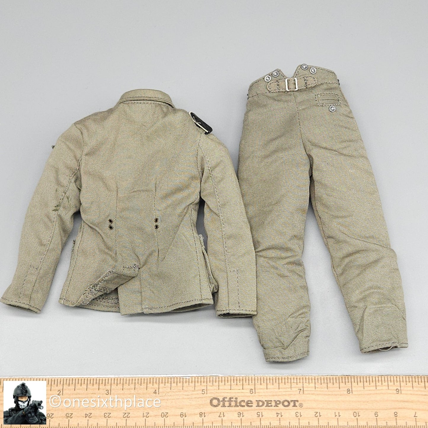 1:6 scale Dragon WWII German SS Mann Schutz Uniform Tunic & Pants #1 12" Figures