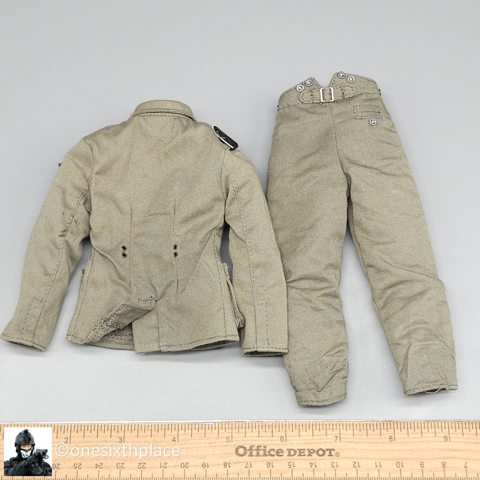 1:6 scale Dragon WWII German SS Mann Schutz Uniform Tunic & Pants #1 12" Figures