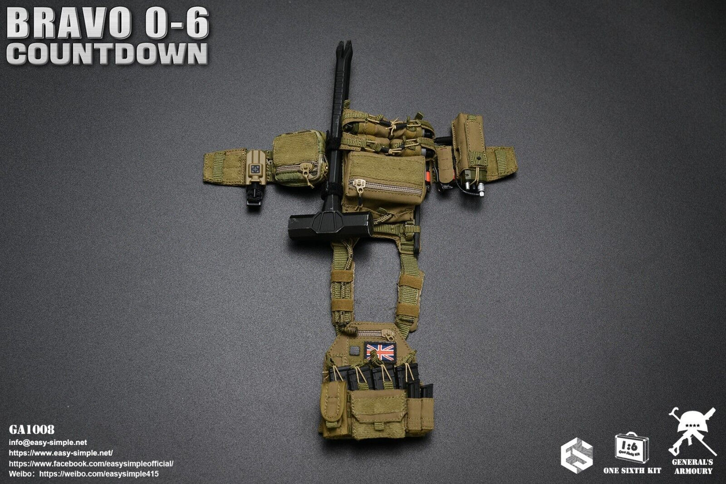 1:6 General's Armoury Bravo 0-6 Countdown Breaching Hammer for 12" Figures