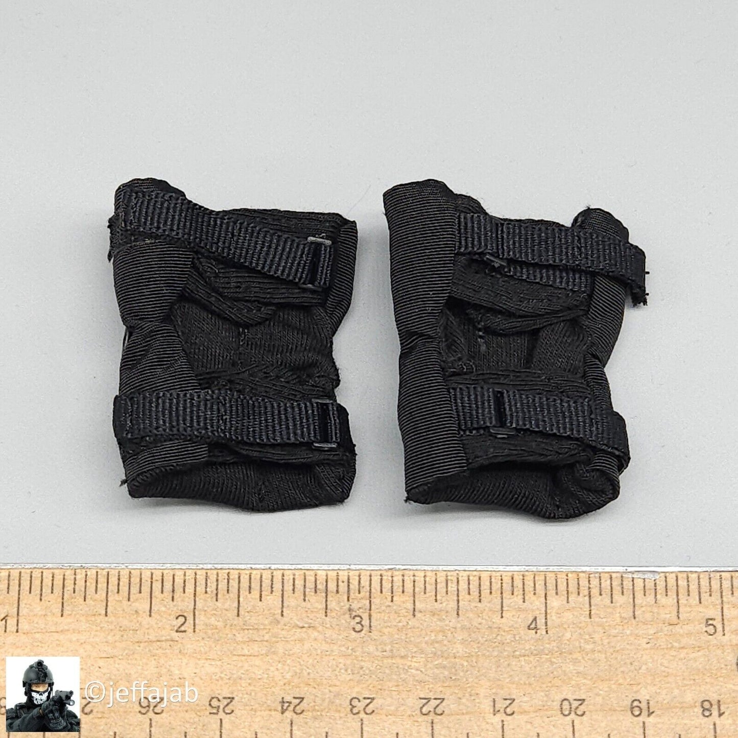 1:6 scale ACE Navy SEAL CQB Black Knee Pags for 12" Figures