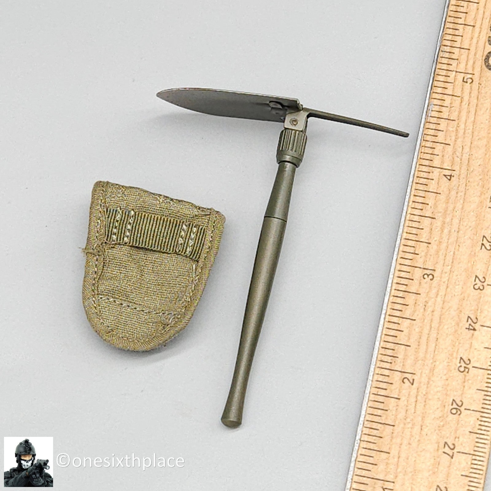 1:6 scale Ujindou Vietnam US Army 25th Infantry Division Metal Shovel w/ Cover