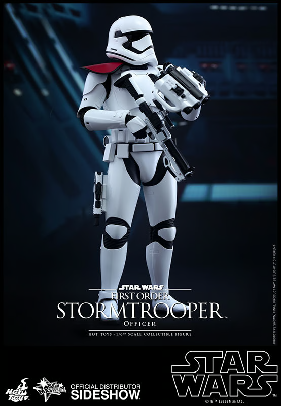 1:6 scale Hot Toys Star Wars First Order Stormtrooper Officer 12" Figure MMS334