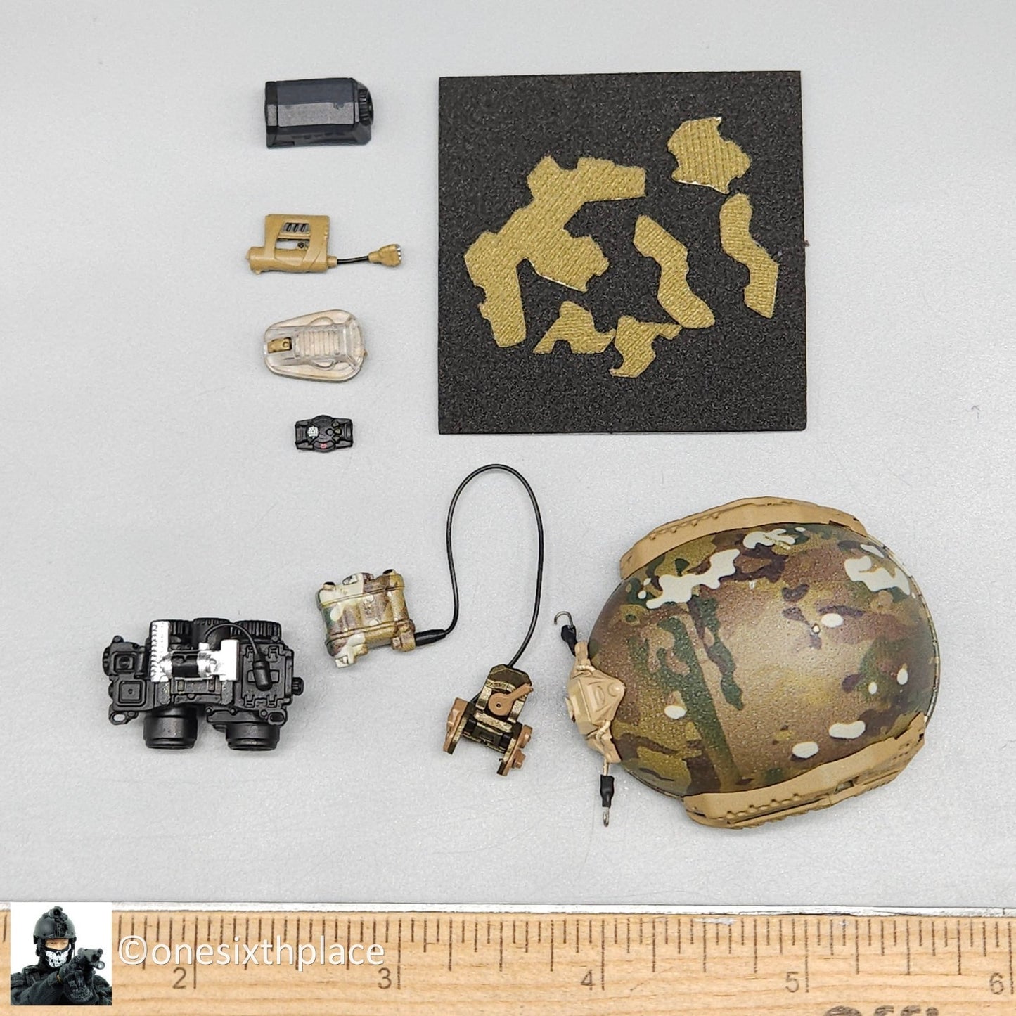1:6 scale Easy & Simple Coalition Forces Multicam Helmet w/ NVG 26065RA