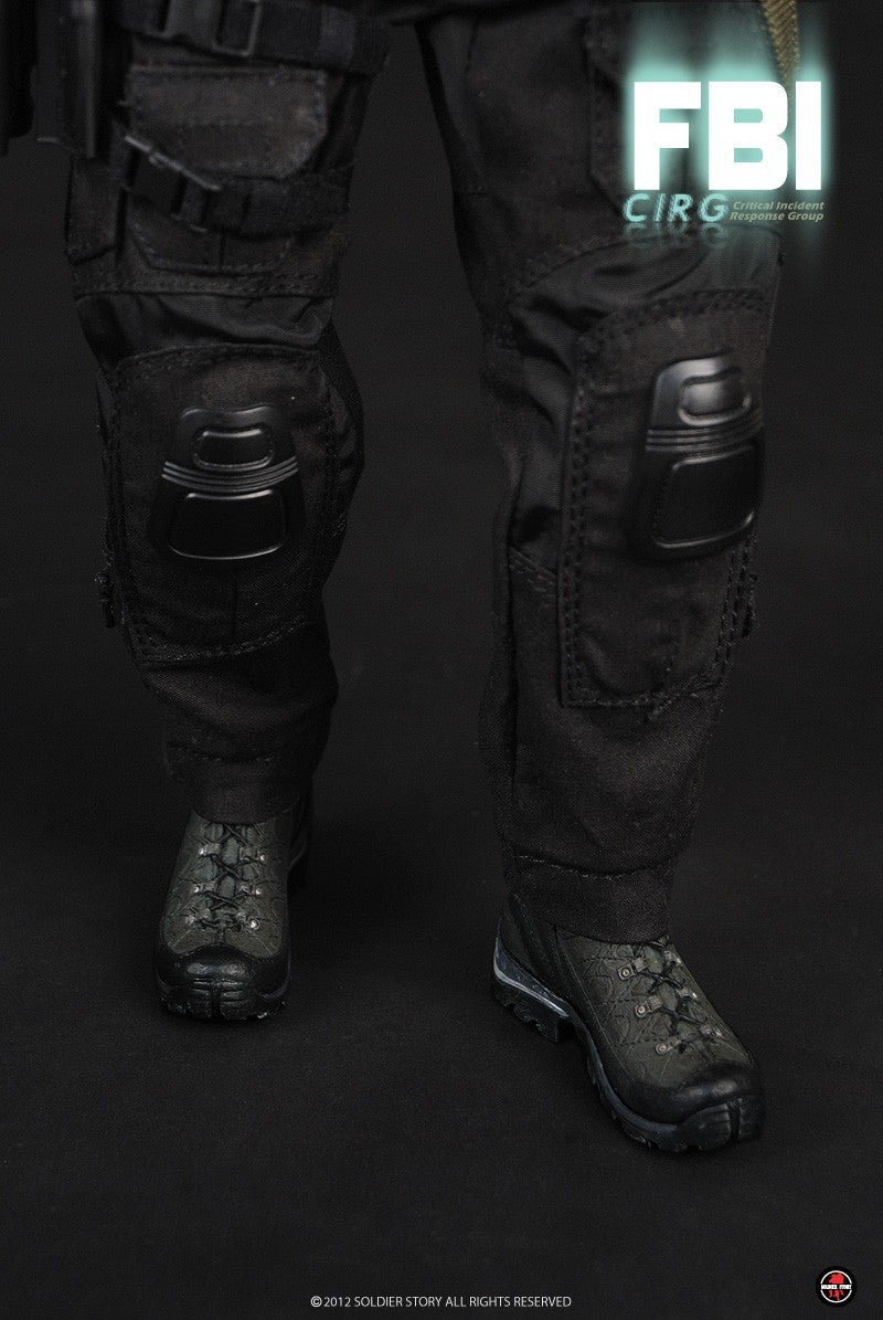 1:6 scale Soldier Story FBI CIRG Molded GTX Boots (Peg Type) for 12" Figures