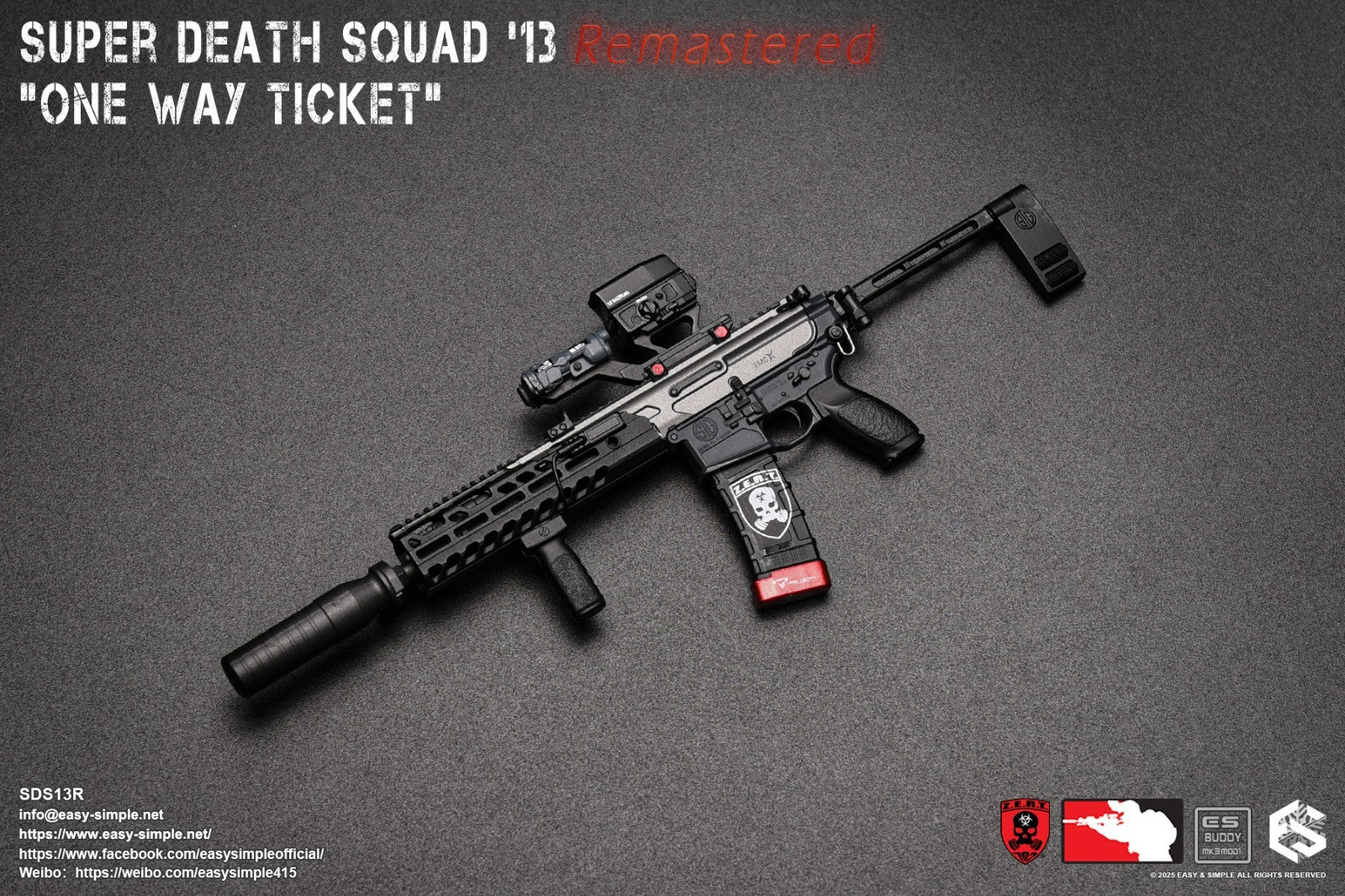 1:1 scale Easy & Simple ZERT Super Death Squad One Way Ticket MCX Rifle Set