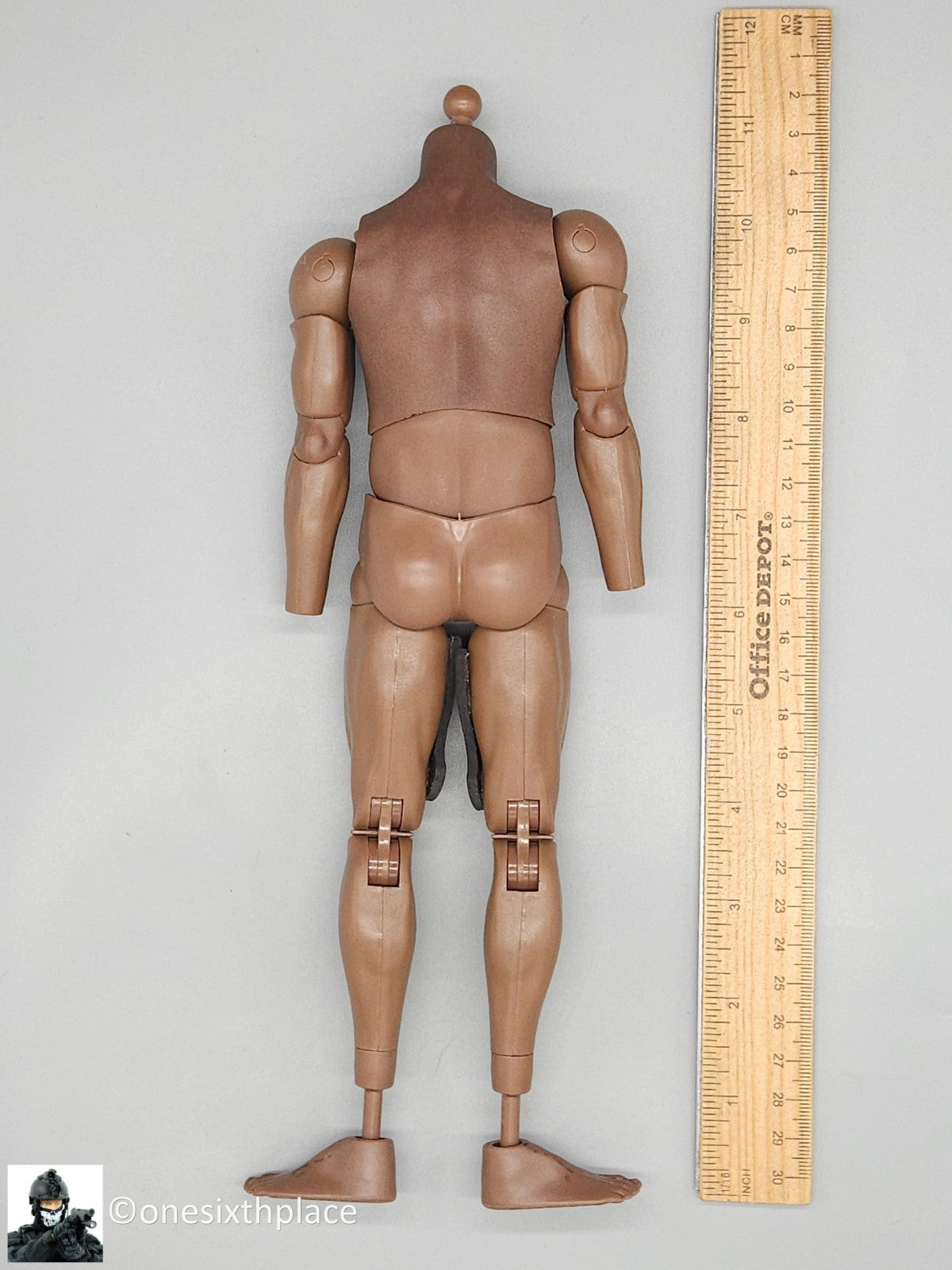1:6 scale DamToys USMC Crews Black Male Body w/ Feet for 12" Figures