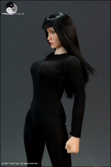 1:6 Triad Toys Female Hero Type Black Bodysuit Outfit for 12" Figures