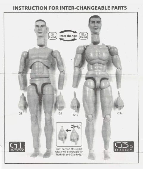1:6 scale BBI British SAS Clark Male Body w/ Head & Gloved Hands for 12" Figures