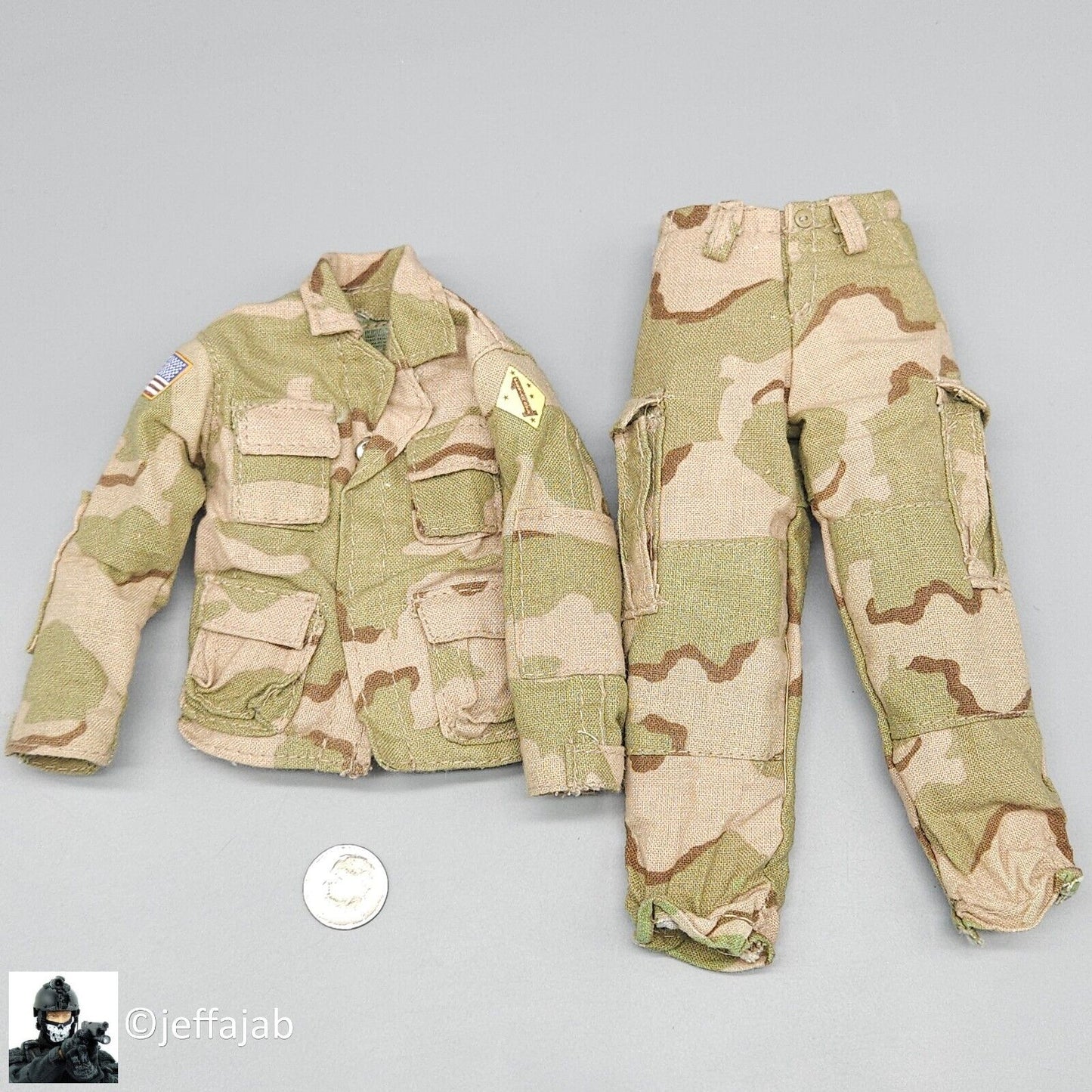 1:6 BBI Freedom Force USMC 1st Marine Div Desert Camo Uniform for 12" Figures