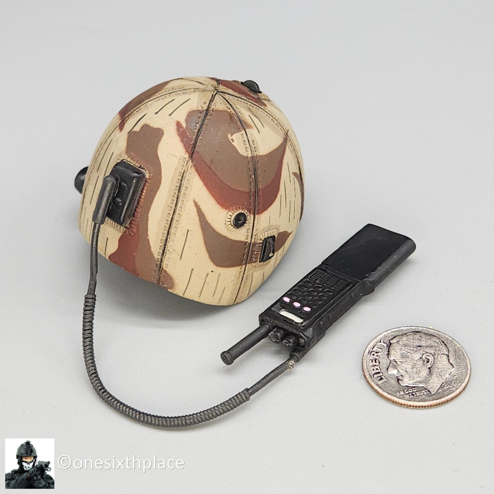 1:6 scale BBI GSG-9 Konrad Metal Helmet w/ Radio for 12" Figures