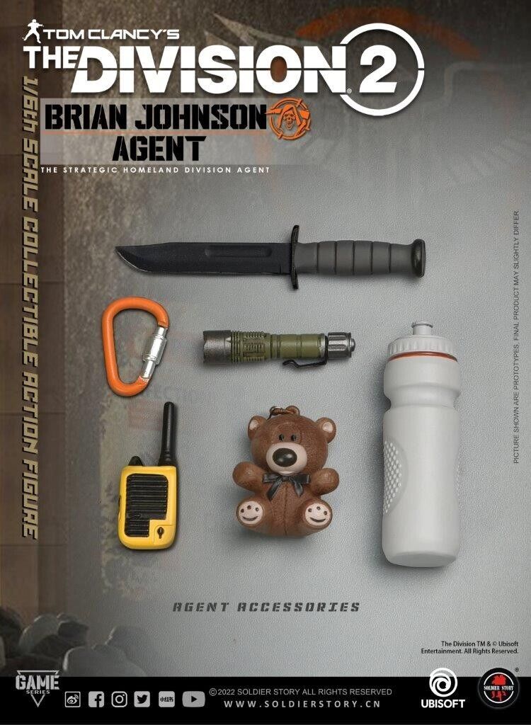 1:6 Soldier Story The Division 2 Agent Brian Johnson Tan Water Bottle Pouch