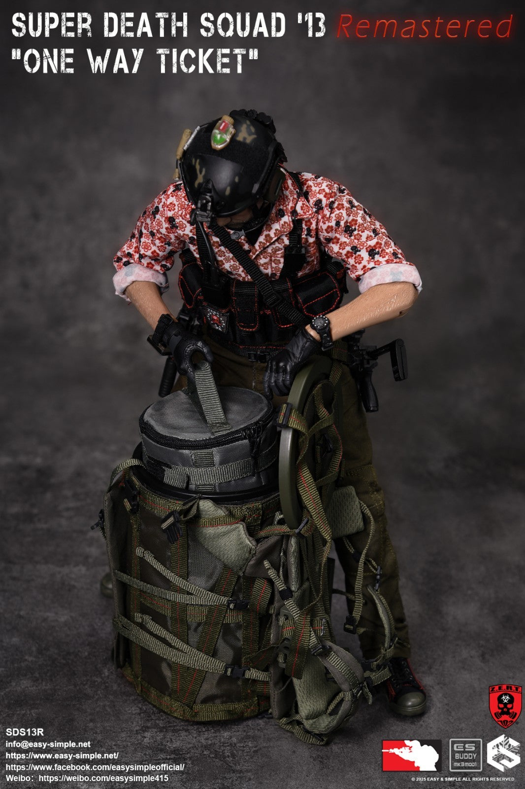 1:1 scale Easy & Simple ZERT Super Death Squad One Way Ticket Bomb w/ Backpack