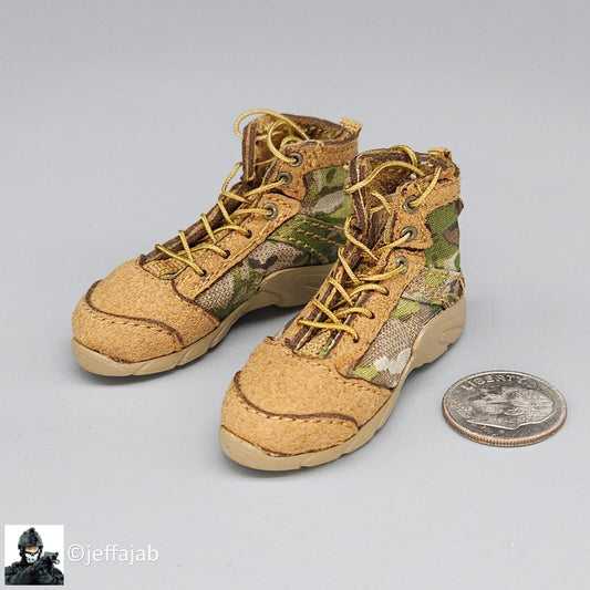 1:6 Soldier Story USAF TACP/JTAC Multicam Boots (Foot Type) for 12" Figures