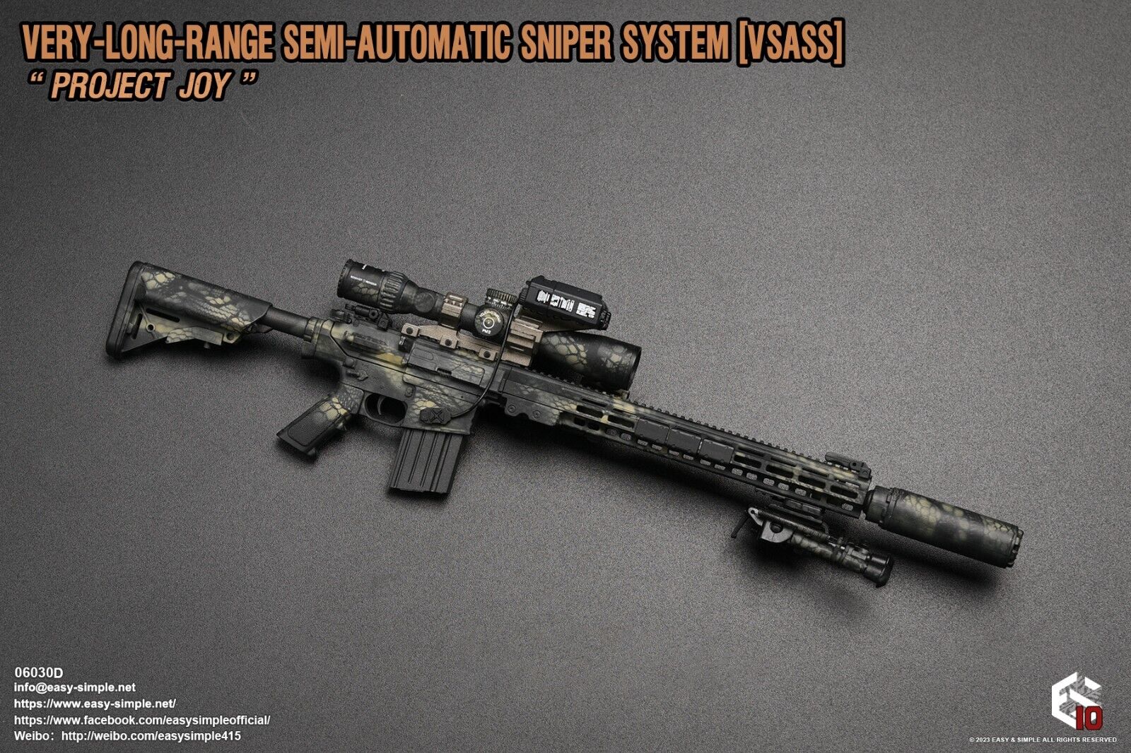 1:6 Easy Simple Very Long Range Semi Automatic Sniper System VSASS SHADOW Set D