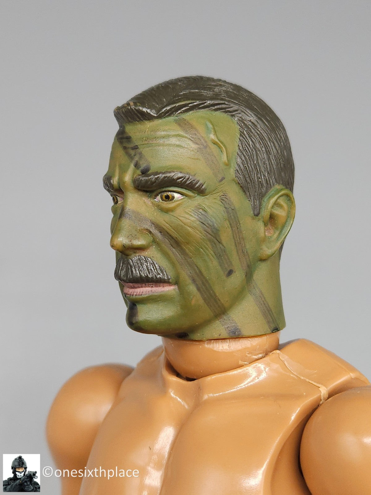 1:6 scale Ultimate Soldier Male Body w/ Camo Face & Fingerless Gloves 12" Figure