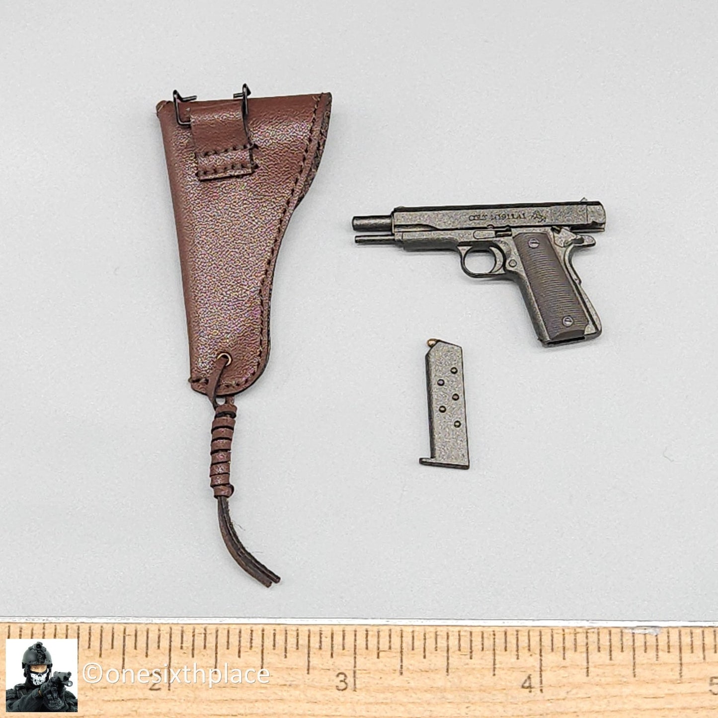 1:6 Facepool WWII USMC Snafu 1911 Pistol w/ Holster for 12" Figures