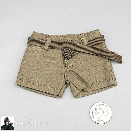 1:6 scale Flirty Girl Female Green Shorts w/ Belt for 12" Figures