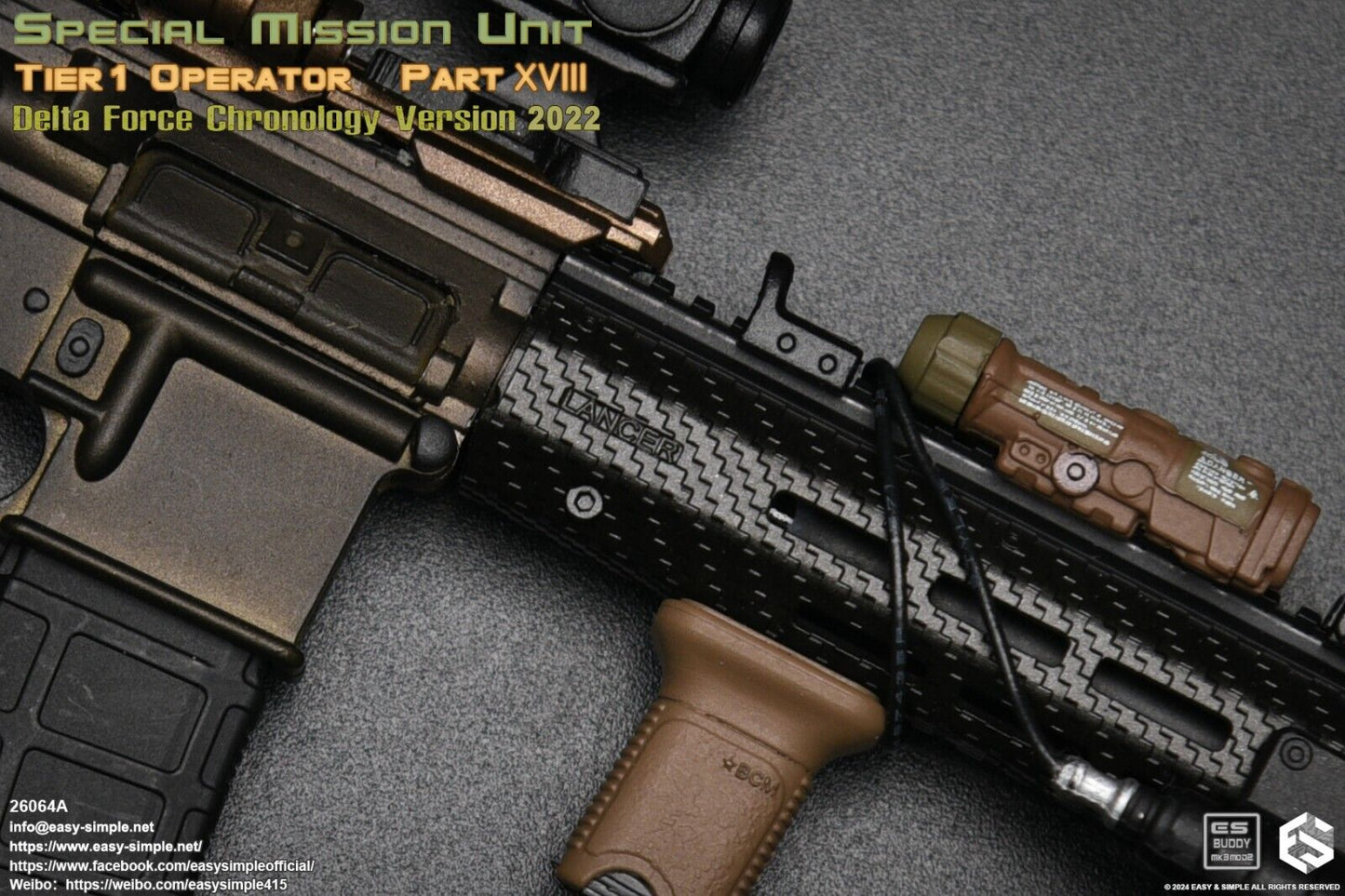 1:6 scale Easy & Simple Delta Force Chronology 2022 Ver. A HK416 Rifle Set