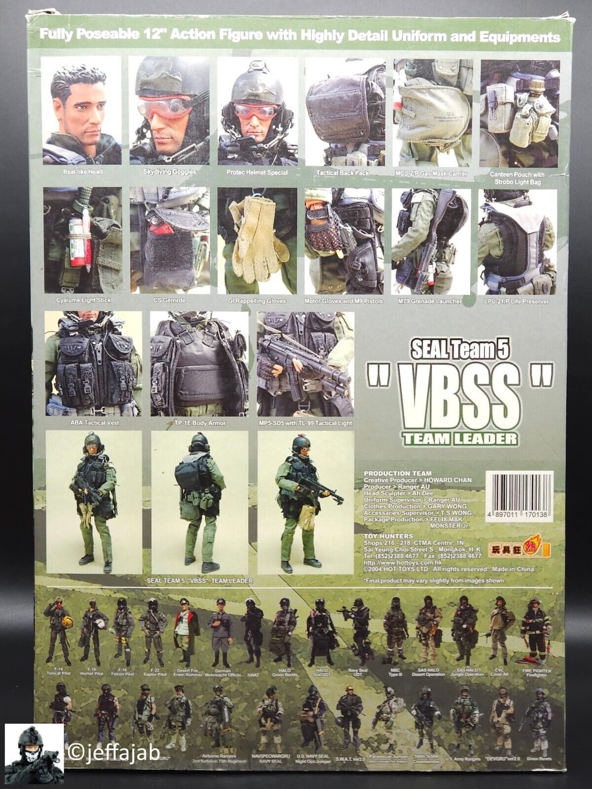 1:6 scale Hot Toys SEAL Team 5 VBSS Team Leader 12" Action Figure
