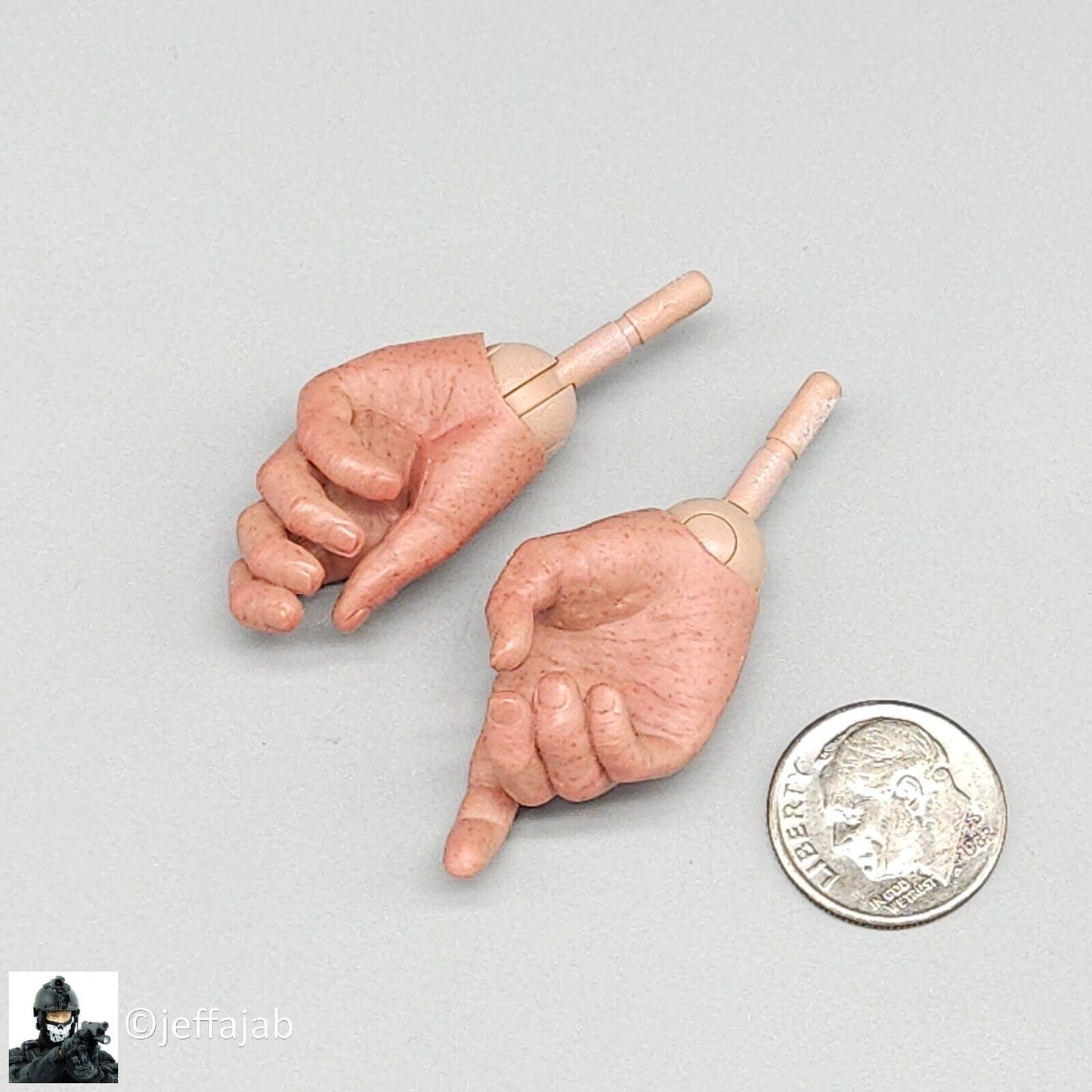 1:6 scale Soldier Story WWII US 101st Airborne Private Ryan Male Nude Hands